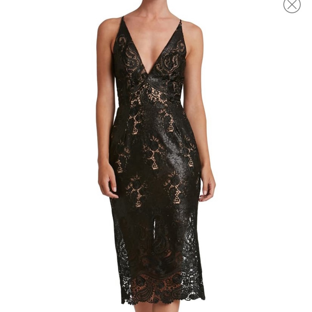 Nordstrom Dress the Population black dress.